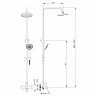 Душевая система с тропическим душем Rossinka B35-45, со смесителем, хром фото