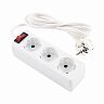 Удлинитель с выключателем Engy Гранд, ПВС 3 x 0,75 мм, с заземлением, 3 розетки, 2 м, белый фото