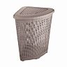 Корзина для белья угловая Econova, 395 x 395 x 595 мм, 50 л, коричневая фото