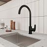 Смеситель для кухни Milardo Rora, с подключением к фильтру, черный матовый фото