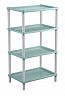 Этажерка Бытпласт Флавия, 4 полки, 420 x 290 x 810 мм, светло-голубая фото
