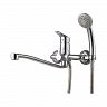 Смеситель для ванны с душем Lemark Partner LM6553C, с длинным изливом, однорычажный, хром фото