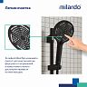 Душевой комплект Milardo Ideal Spa (стойка, лейка, шланг, держатель, мыльница), черный матовый фото