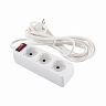 Удлинитель с выключателем Engy Гранд, ПВС 3 x 0,75 мм, с заземлением, 3 розетки, 5 м, белый фото
