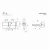 Цилиндровый механизм Нора-М STD AL ЛВ-60 (30-30), ключ/вертушка, черный фото