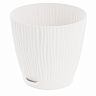 Горшок для цветов Альтернатива Флис, с прикорневым поливом, 3 л, белый фото
