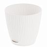 Горшок для цветов Альтернатива Флис, с прикорневым поливом, 2 л, белый фото