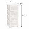 Комод четырехсекционный Альтернатива, 48 x 38 x 98 см, белый фото
