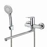 Смеситель для ванны с душем Milardo Demi DEMSB00M10, с длинным изливом, хром фото