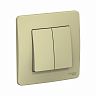 Выключатель 2-клавишный Systeme (Schneider) Electric Blanca, встраиваемый, в сборе, бежевый фото
