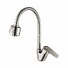Смеситель для кухни Rossinka S35-26, с гибким изливом, однорычажный, хром фото