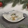 Подставка для чайного пакетика Доляна Рождественский снеговик, 12 х 8,4 х 1,5 см фото