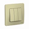 Выключатель 3-клавишный Systeme (Schneider) Electric Blanca, встраиваемый, в сборе, бежевый фото