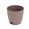 Горшок для цветов Альтернатива Флис, с прикорневым поливом, 0,7 л, какао фото