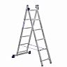 Лестница-стремянка двухсекционная Alumet H2 5206, алюминиевая, 2 x 6 ступеней, 2,59 - 3,44 м фото