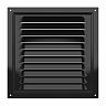 Решетка вентиляционная Era 2020МЭ Black, эмалированная сталь, 200 x 200 мм фото