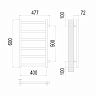 Полотенцесушитель водяной Terminus Аврора П6, 400 x 600 мм, хром фото