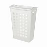 Корзина для белья с поворотной крышкой Бытпласт 430 x 260 x 580 мм, белая фото