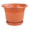 Горшок для цветов Альтернатива Лозанна, с поддоном, 25 л, коричневый фото