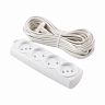Удлинитель Engy Эконом, ШВВП 2 x 0,75 мм, 4 розетки, 10 м, белый фото