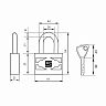 Замок навесной Булат ВС 3-П60 ПЛ, d 8 мм, 5 ключей фото