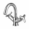 Смеситель для раковины с поворотным изливом Lemark Plus Spirit LM1907C, двухвентильный, хром фото