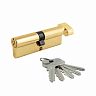 Цилиндровый механизм Нора-М STD Z ЛВ-90 (45-45), ключ/вертушка, золото фото