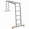 Лестница-трансформер шарнирная Alumet T455, алюминиевая, 4 x 5 ступеней, 2,8 - 5,79 м фото