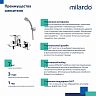 Смеситель для ванны с душем Milardo Atlantic, с керамическим дивертором, хром фото