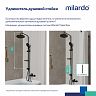 Душевой комплект с тропическим душем Milardo Ideal Spa ILSBL3FM76, черный матовый фото