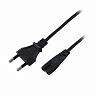 Шнур Rexant, 2 x 0,75 мм², евровилка прямая-евроразъем С7, 1,8 м, черный фото