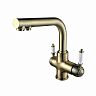 Смеситель для кухни Lemark Villa LM4861B, с подключением к фильтру, однорычажный, бронза фото