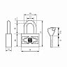 Замок навесной Булат ВС 3-П30 ПЛ, d 5 мм, 5 ключей фото