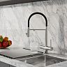 Смеситель для кухни IDDIS Ace, с гибким изливом и подключением к фильтру, сатин фото