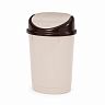 Контейнер для мусора Альтернатива, с плавающей крышкой, 12 л, бежевый фото