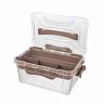 Ящик универсальный с замками и органайзером Econova Grand Box, 290 x 190 x 124 мм, 4,2 л, коричневый фото
