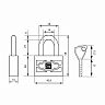 Замок навесной Булат ВС 3-П40 ПЛ, d 6 мм, 5 ключей фото