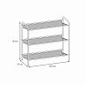 Подставка для обуви ЗМИ Женева 23, 3-х полочная, 64,5 x 27 x 60 см, черная фото