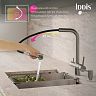 Смеситель для кухни IDDIS Umbra, с выдвижным изливом и подключением к фильтру, сатин фото