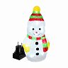 Фигурка светодиодная Vegas Снеговик, 16 LED ламп, с блоком питания, 10,5 x 9 x 20 см, холодный свет фото