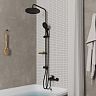 Душевой комплект с тропическим душем Milardo Ideal Spa ILSBL3FM76, черный матовый фото