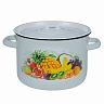 Кастрюля эмалированная СтальЭмаль с крышкой, 4,5 л, с декором фото