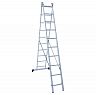 Лестница-стремянка двухсекционная Новая высота NV 1220, алюминиевая, 2 x 10 ступеней, 2,66 - 4,49 м фото