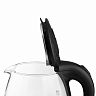 Стеклянный чайник электрический HomeStar HS-1053, 1,2 л, черный фото