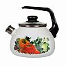 Чайник эмалированный со свистком СтальЭмаль Европейская кухня, 2 л фото