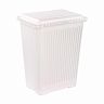 Корзина для белья Альтернатива Вязаное плетение, прямоугольная, 25 л, белая фото
