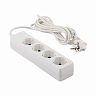 Удлинитель Engy Гранд, ПВС 3 x 0,75 мм, с заземлением, 4 розетки, 3 м, белый фото