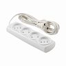 Удлинитель Engy Эконом, ШВВП 2 x 0,75 мм, 4 розетки, 3 м, белый фото
