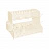 Сушилка для посуды и столовых приборов Violet Ротанг, 2 яруса, 52 x 28,5 x 32,5 см, слоновая кость фото
