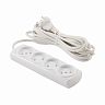Удлинитель Engy Премиум, ПВС 2 x 0,75 мм, 4 розетки, 5 м, белый фото